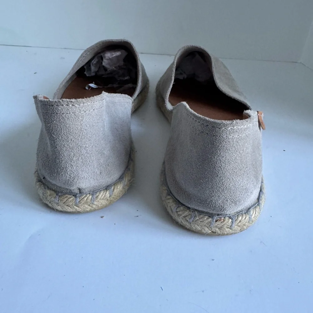 Verbenas Carmen Womens 42 EU Shoes Gray Suede Leather Espadrille Flat Sandals - Picture 10 of 12